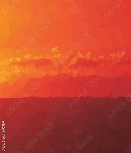 Background modern triangle geometry red sunrise birth experience