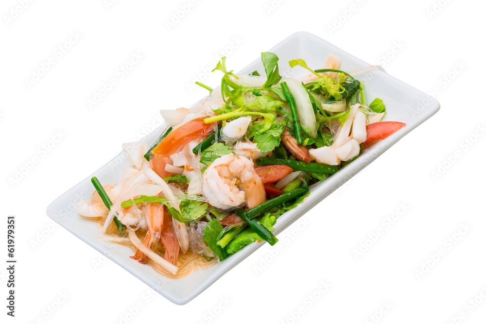 Glass noodle with seafood