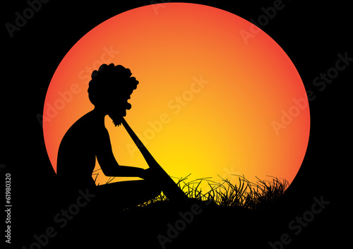 man grass moon