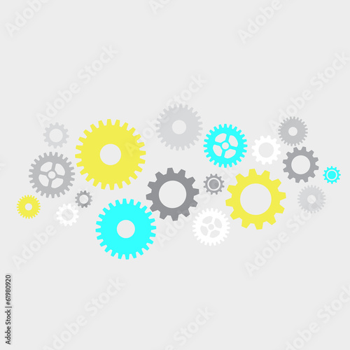 Vector abstract gears background