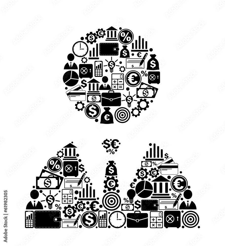 Man from finance icons Man from finance icons