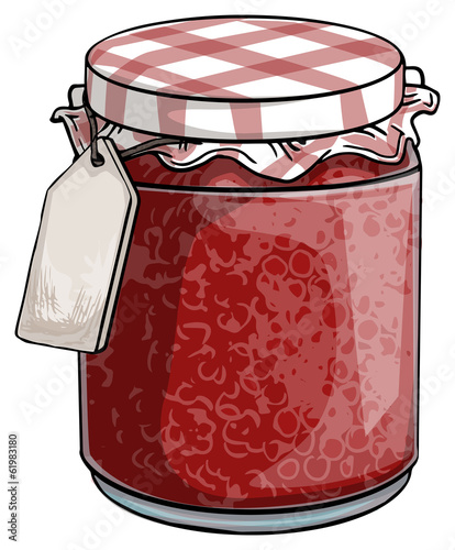 Red Jam jar