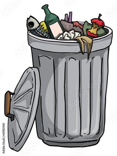 Trash can full of rubbish