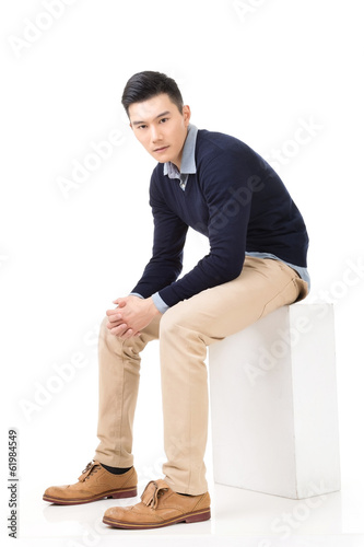 Asian guy sit