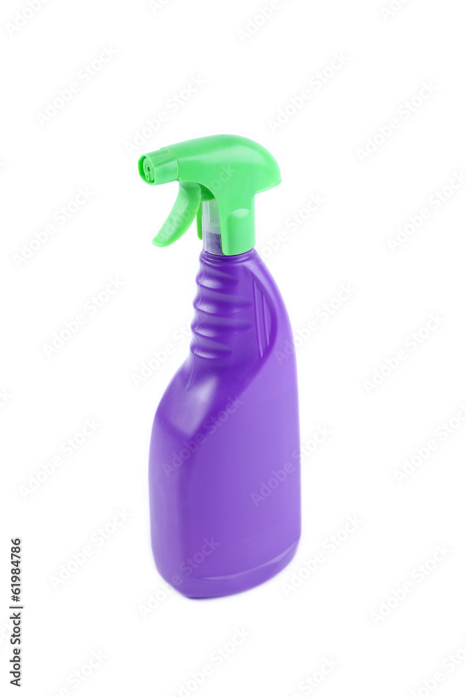 Blue plastic spray bottle isolated. Blue plastic spray bottle isolated.