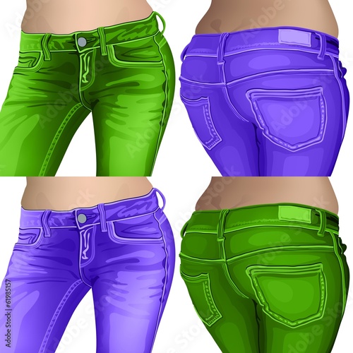 colored jeans