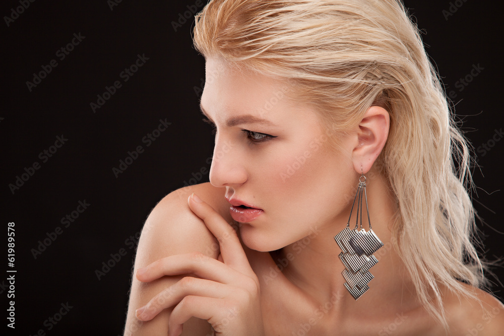 Beautiful blonde Woman Portrait with healthy Hair Beautiful blonde Woman Portrait with healthy Hair