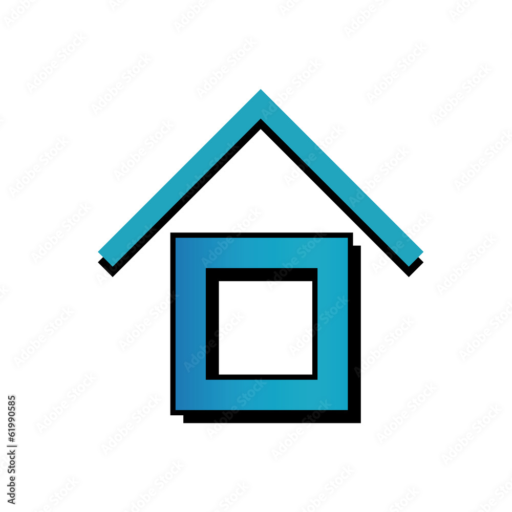 House with a roof- Logo for construction or home renovation House with a roof- Logo for construction or home renovation