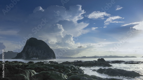 Island cloudscape Philippines time lapse photo