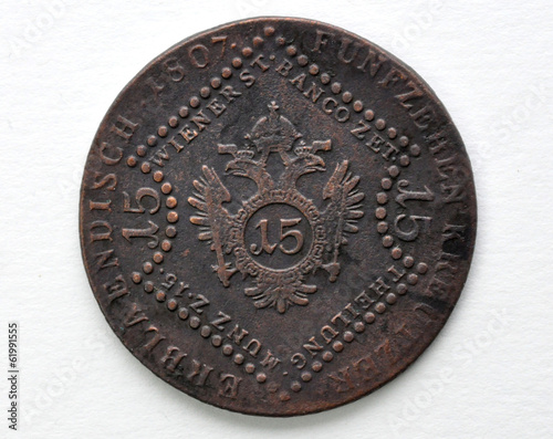 15 Kreuzer ,coin of Austria-Hungary