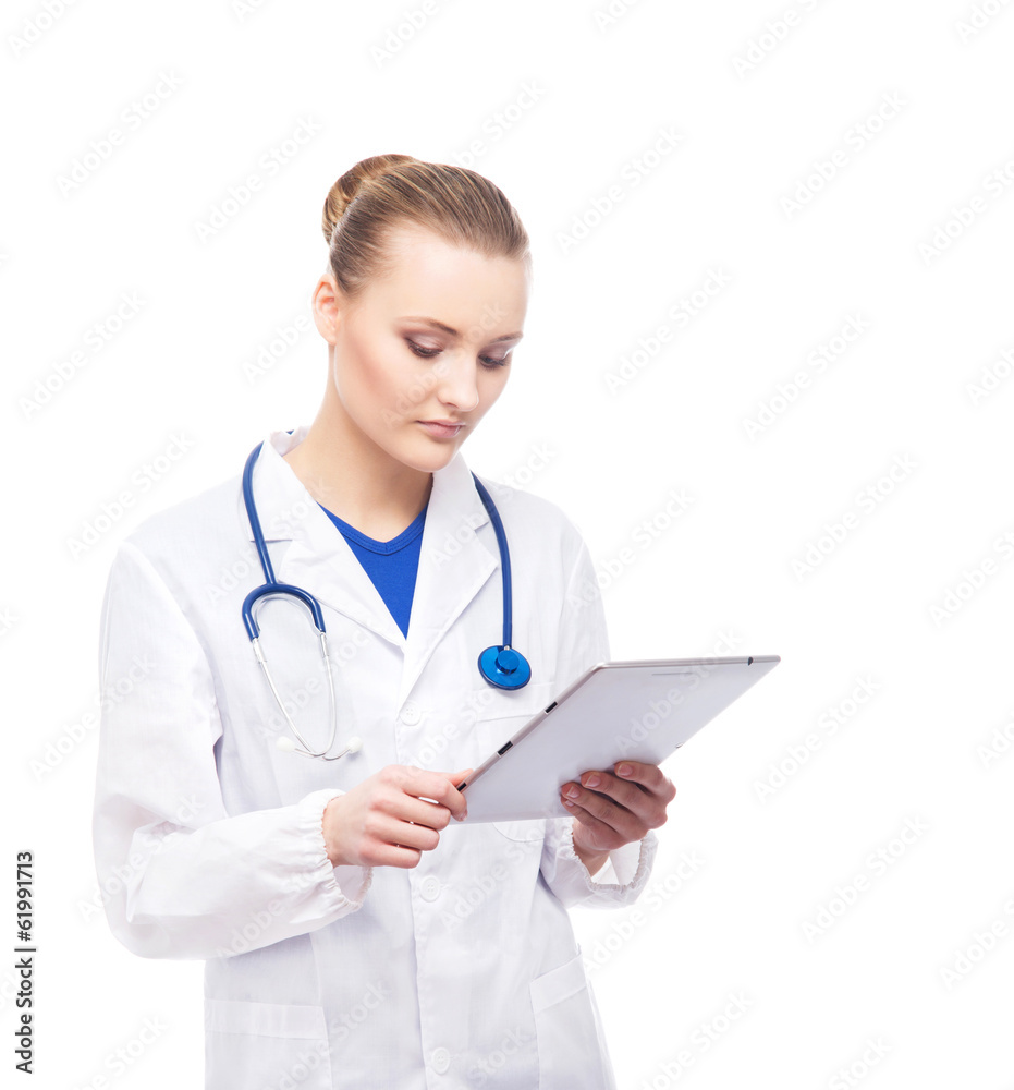 A professional femalewoman with a tablet computer A professional femalewoman with a tablet computer
