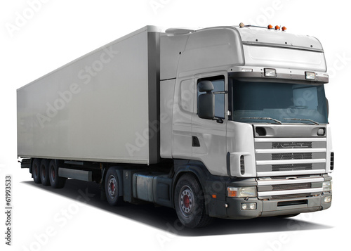 White truck Scania photo