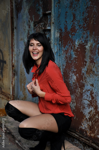 young girl on a walk