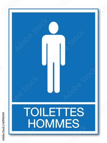 Panneau toilettes hommes.