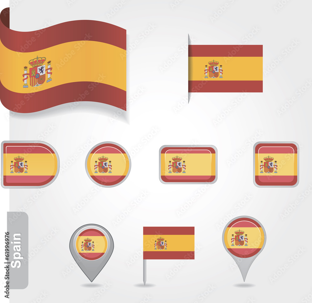 Obraz premium Spanish flag icon