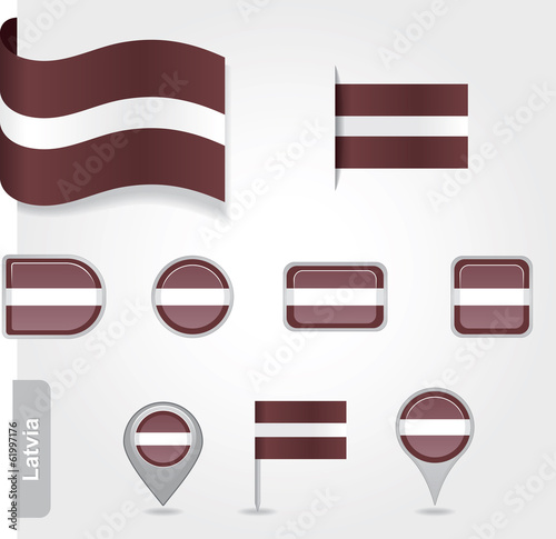 Latvian flag icon Free Download Latvian flag icon - GFXLoad