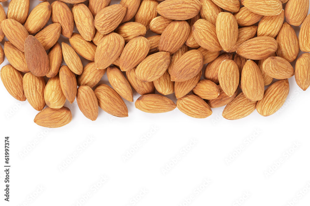 border from almond nuts border from almond nuts