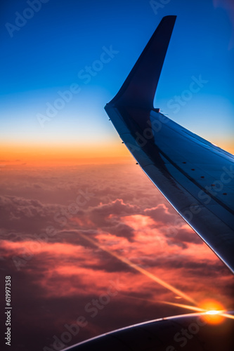 Sunset view from the airpla...