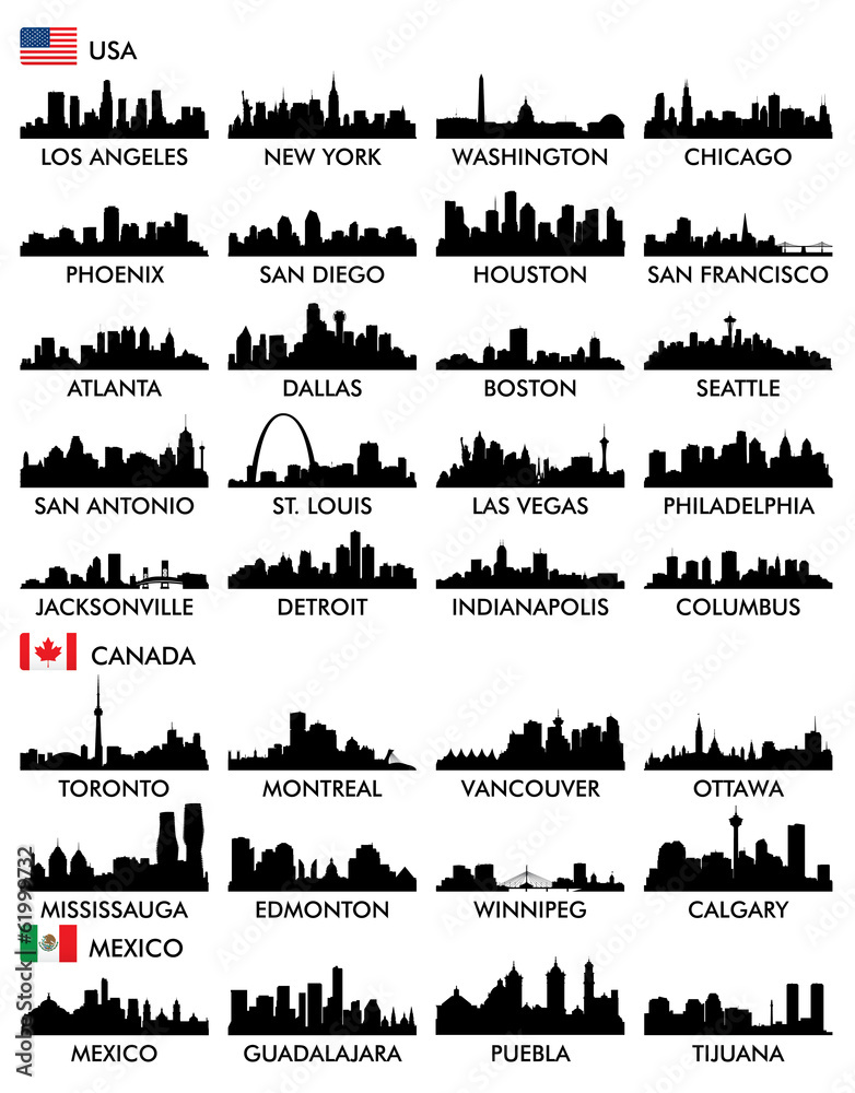 Obraz premium City skyline North America
