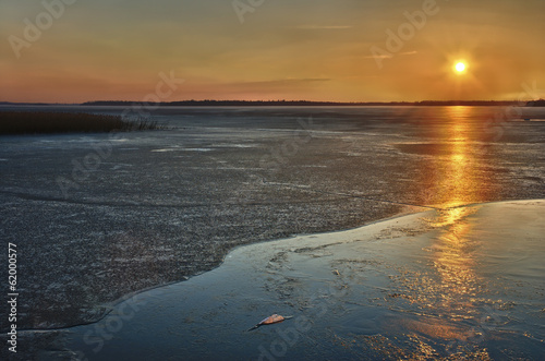 Frozen lake