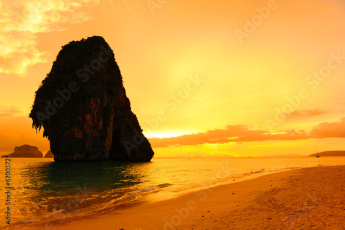 Summer Beach at Sunset