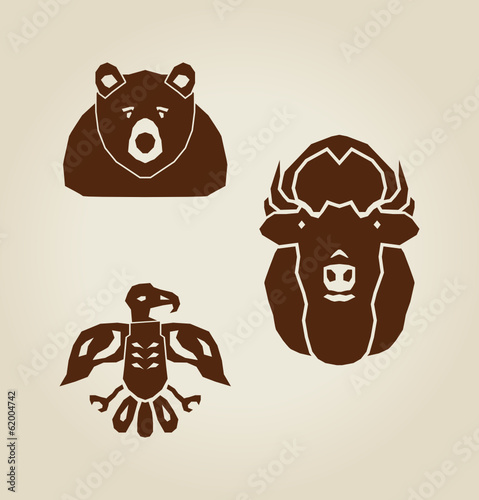 indian animals in brown colors