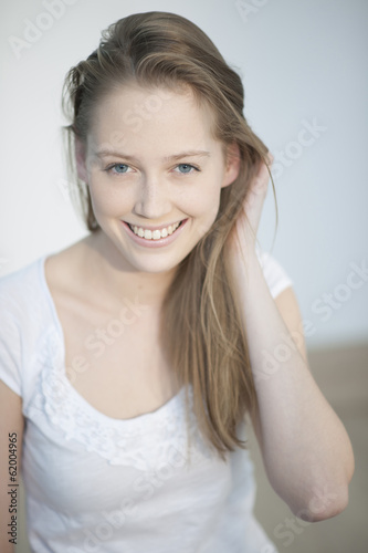 portrait of a beautiful young natural woman