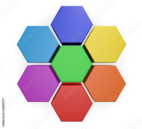 Business Hexagon Chart Diagram