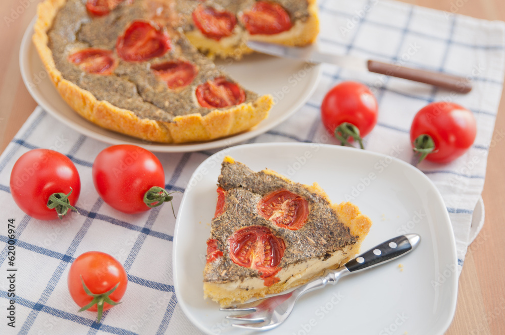 Tomaten Basilikum Quiche Tomaten Basilikum Quiche
