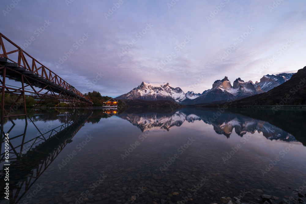 Early morning in Torres del Paine National Park, Chile.