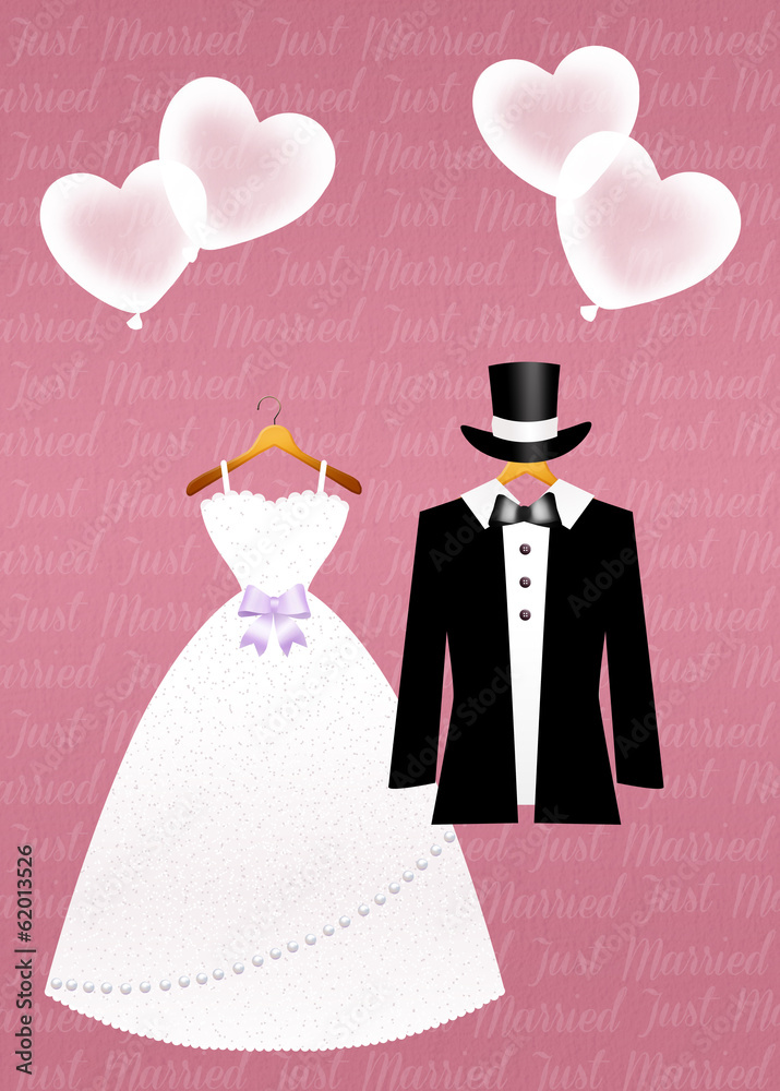 illustration of Wedding clothes illustration of Wedding clothes