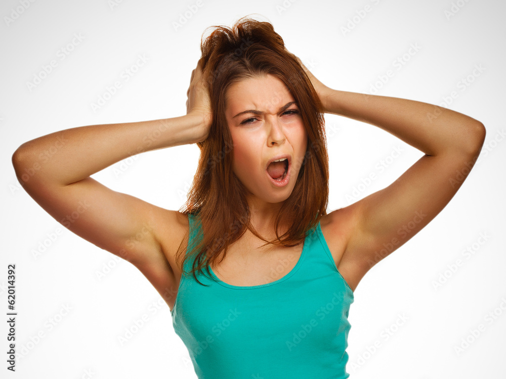 girl woman screaming wild hair opened her mouth prislanila hands girl woman screaming wild hair opened her mouth prislanila hands