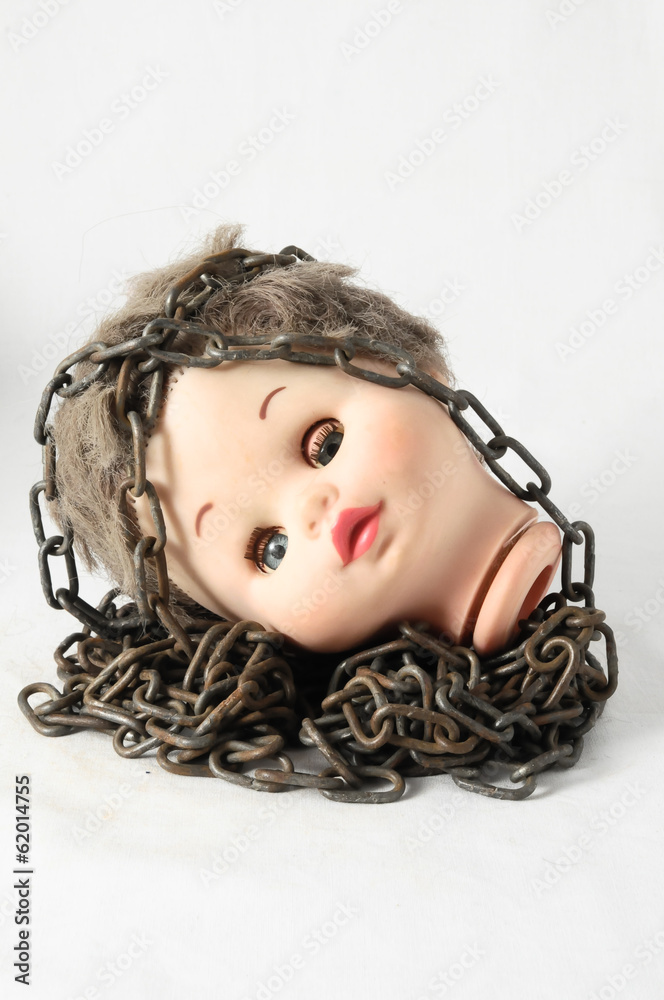 Scary Doll Head Stock Photo | Adobe Stock