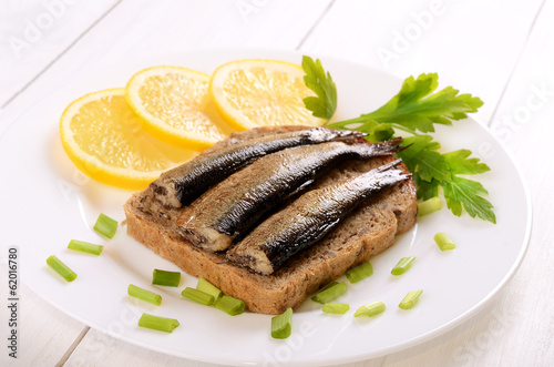 Sprats sandwiches photo