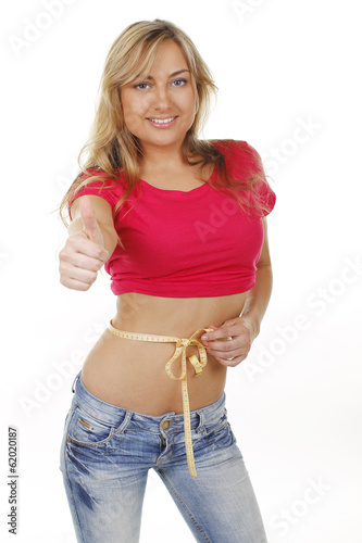 Картината върху платно woman with measuring tape around her belly