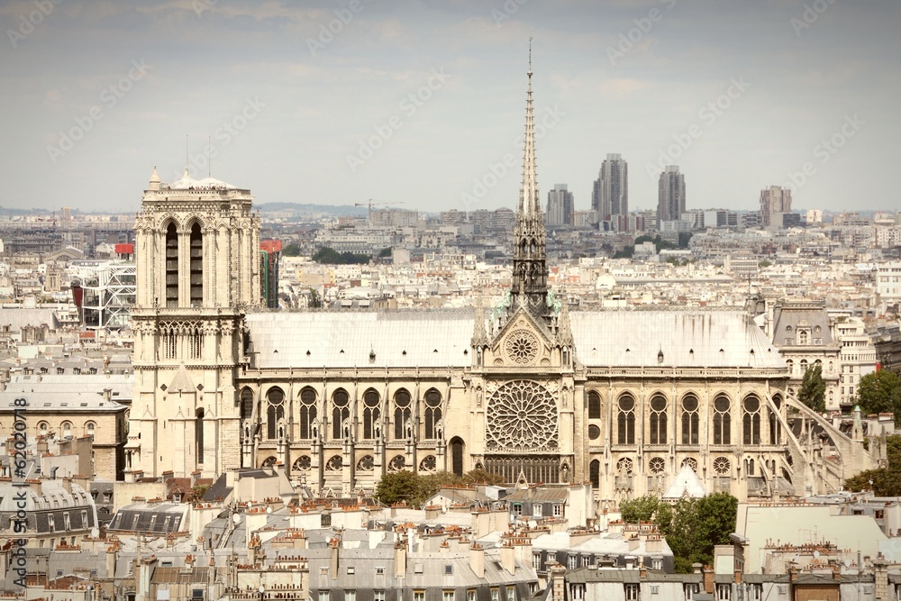 Fototapeta premium Paris - Notre Dame. Cross processed colors.