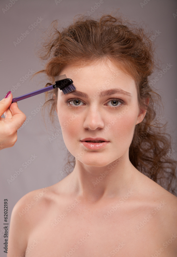 Fototapeta premium Makeup. Cosmetic. Base for Perfect Make-up.Applying Make-up