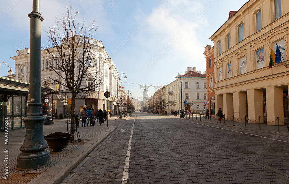 Gediminas Avenue in Vilnius, Lithuania