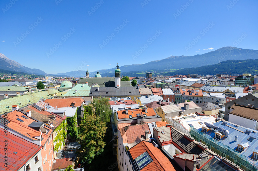 Cityscape of Innsbruck in Austria