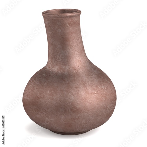 realistic 3d render of old vase