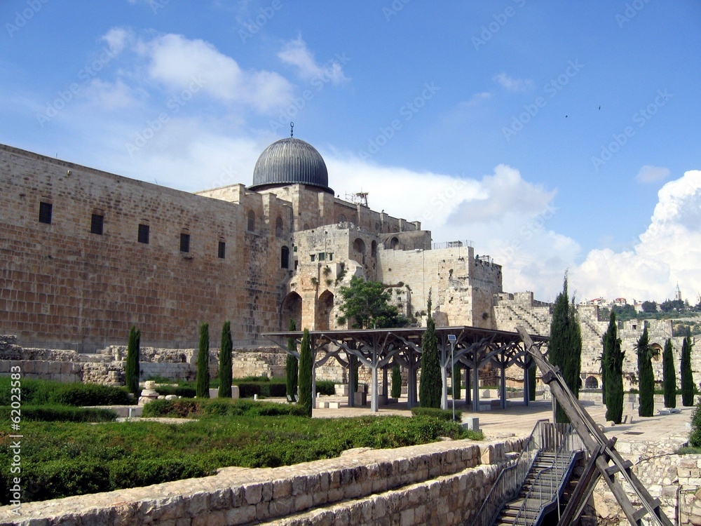Al Aqsa Mosque in Jerusalem. Muslim holy place in Israel