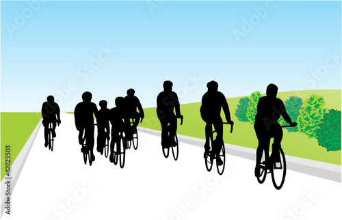 CYCLOTOURISTES A LA CAMPAGNE