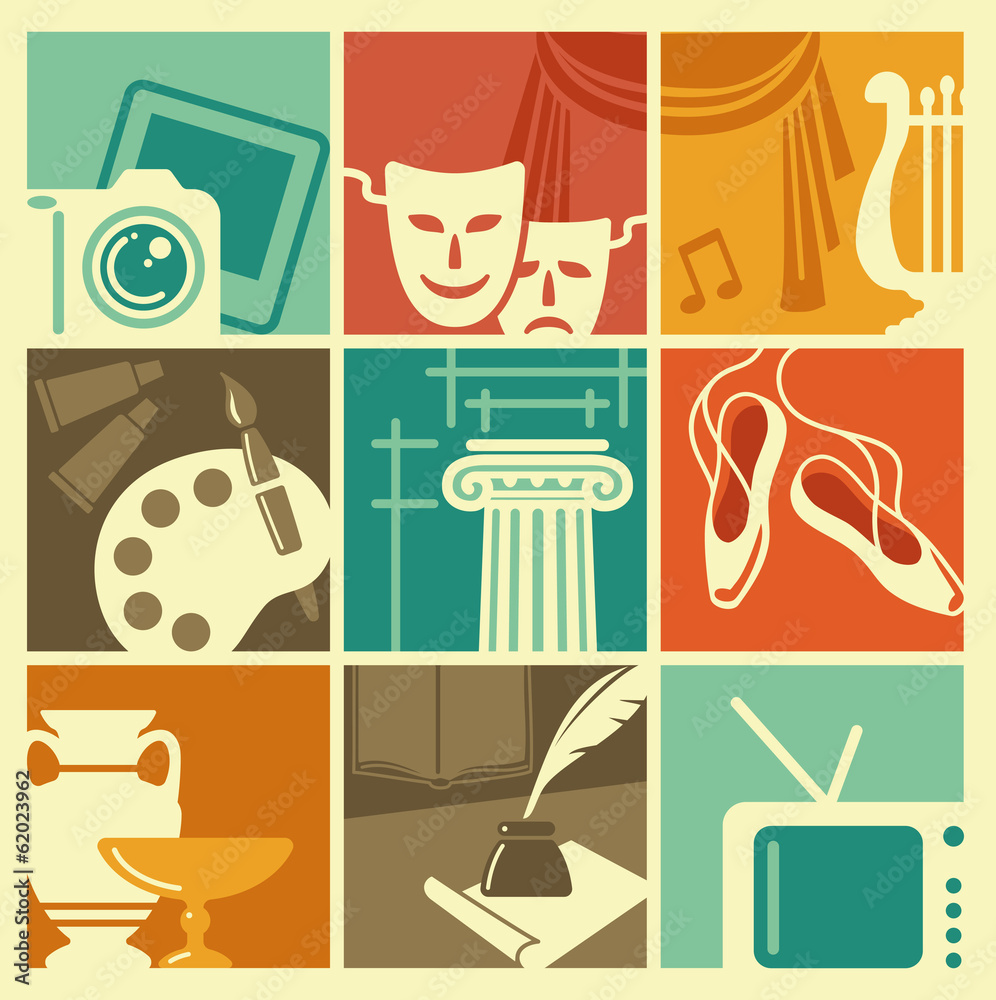 symbols-of-arts-stock-vector-adobe-stock