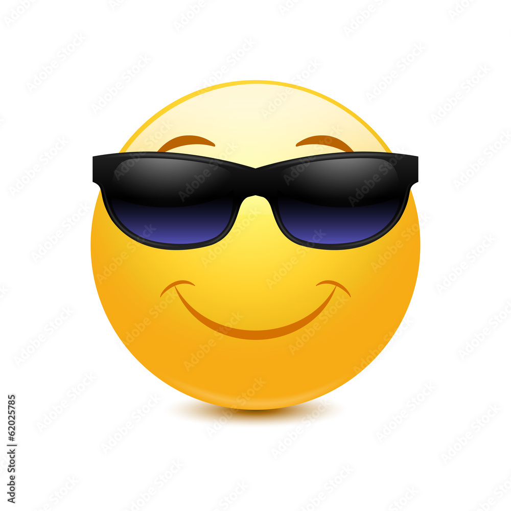 Smiley in glasses on a white background Smiley in glasses on a white background