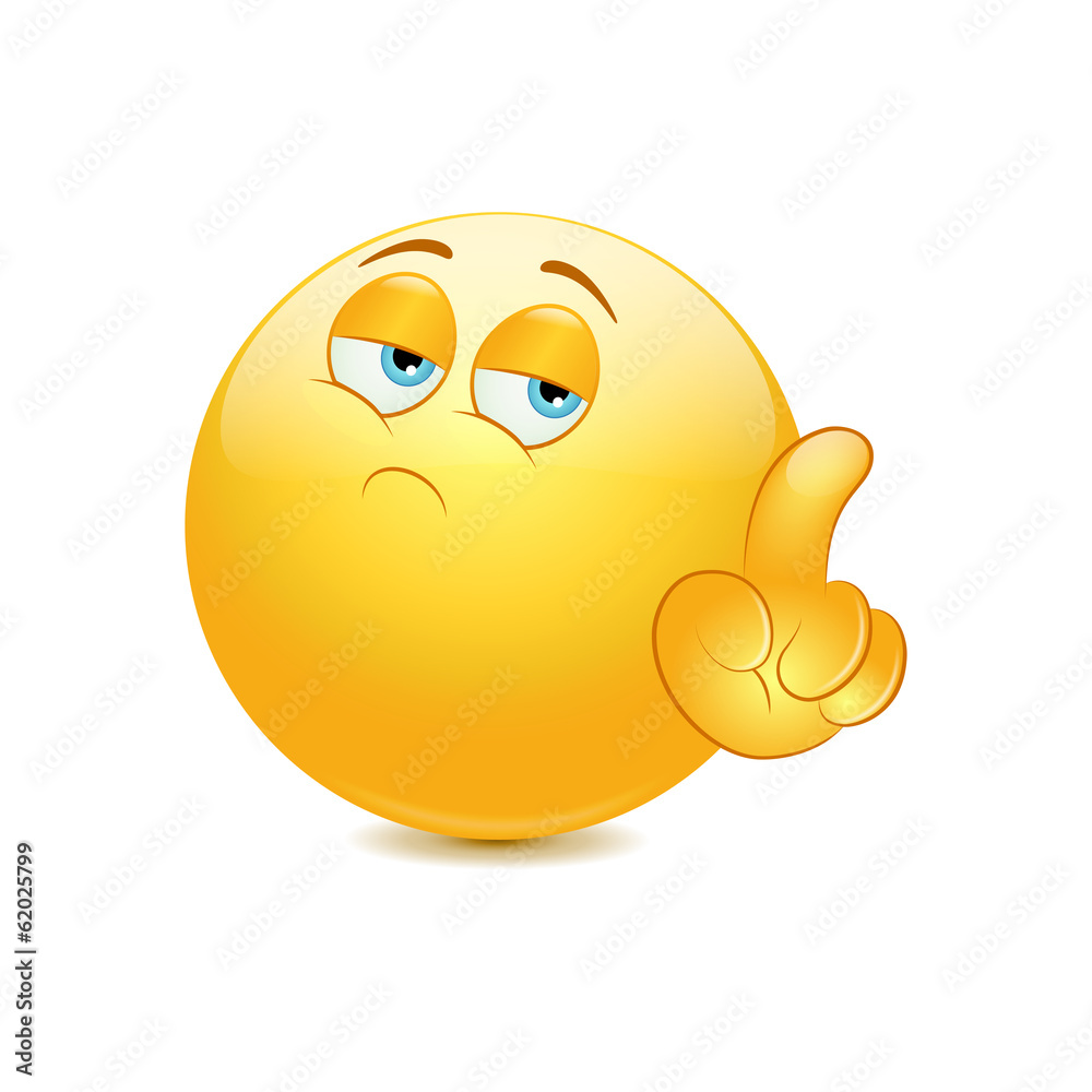 Emoticon saying no with his finger Emoticon saying no with his finger