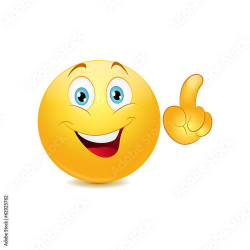 Emoticon making a point