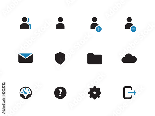 User Account duotone icons on white background.