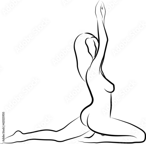 sketch of naked woman