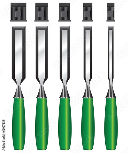 Set of wood chisels