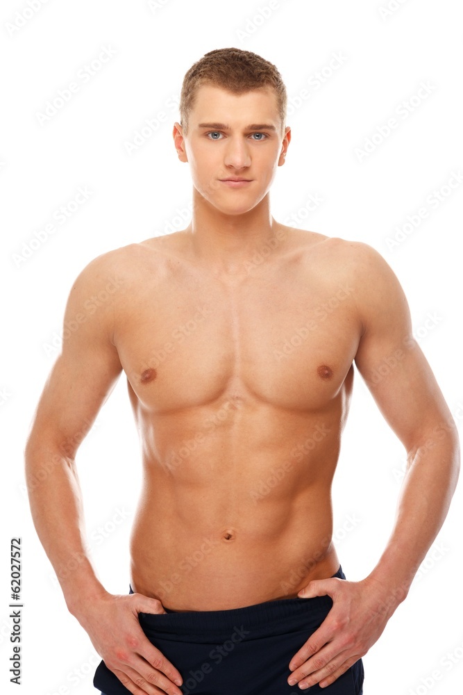 Handsome young man with muscular torso Handsome young man with muscular torso